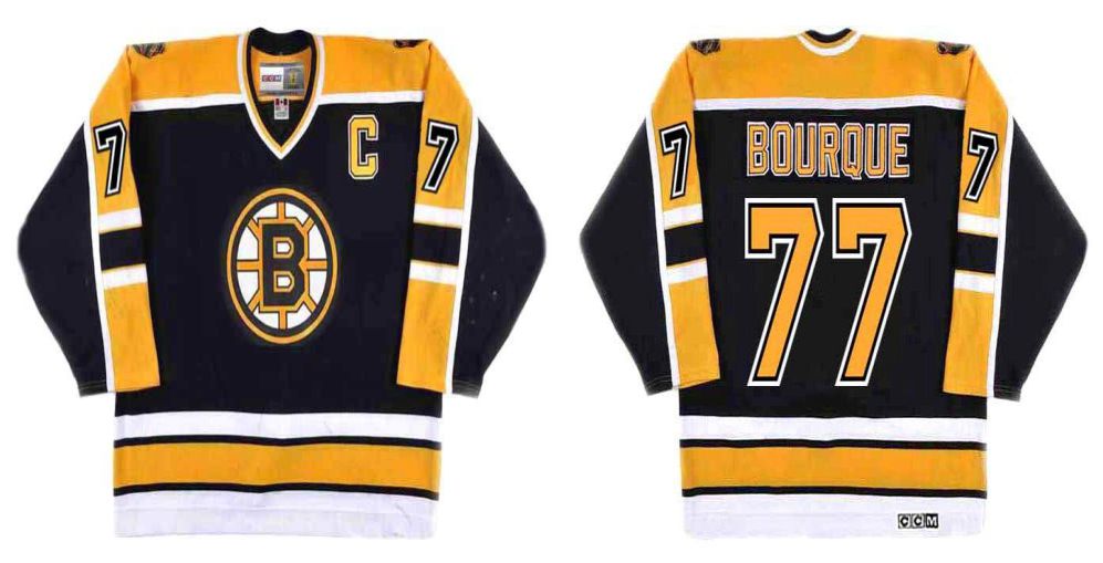 2019 Men Boston Bruins 17 Bourque Black CCM NHL jerseys